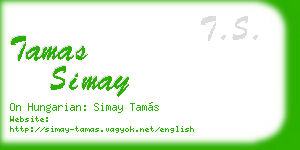tamas simay business card